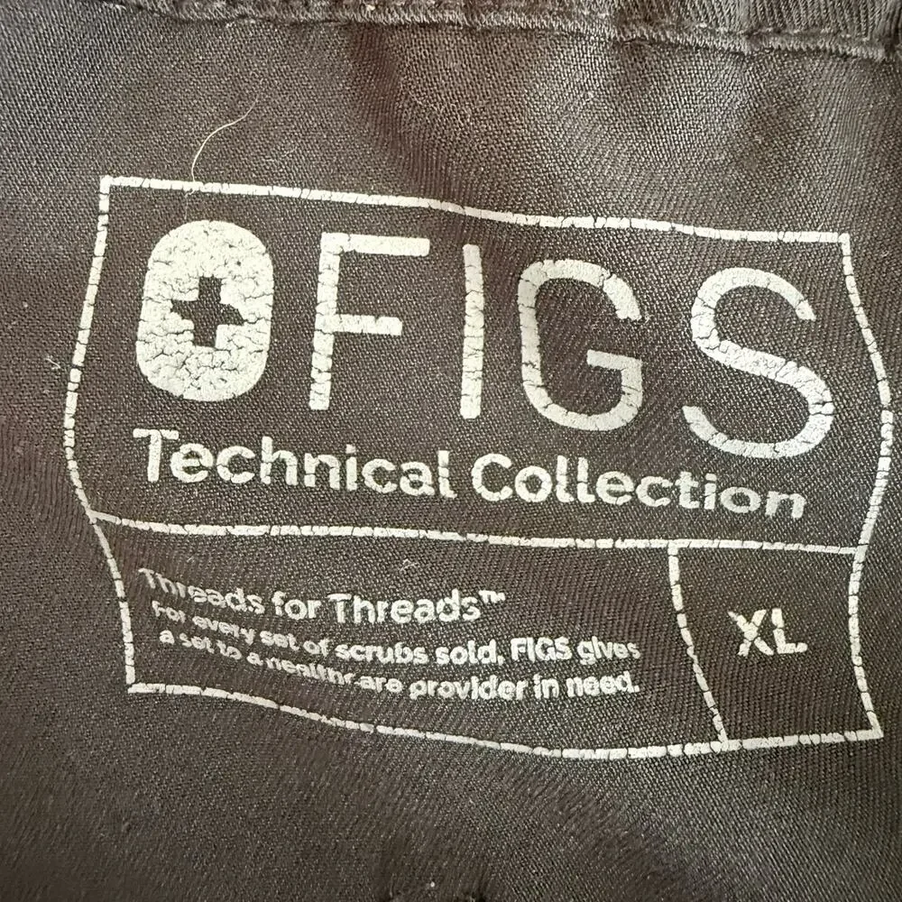 FIGS Men’s Pisco Black Scrub Pants Size XL Style FM4500